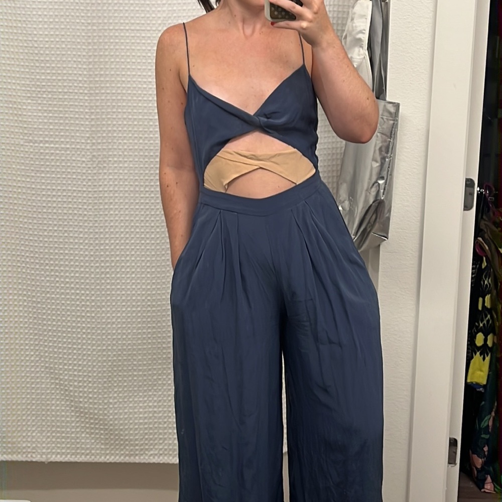 Morgan Carper for Anthropologie Silk Jumpsuit